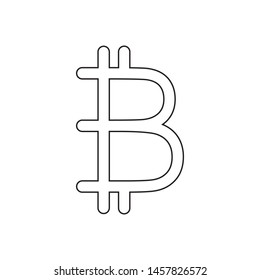 btc. bitcoin icon vector flat design