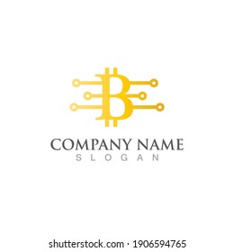 Btc coin logo and symbol vector image