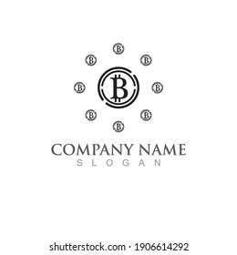 Btc coin logo and symbol vector image