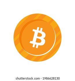 Btc Flat Icon Vector Illustration