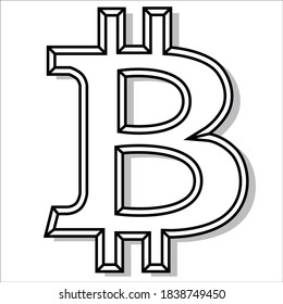 btc línea de iconos arte básico