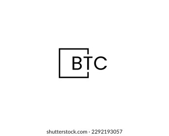 BTC Letter Initial Logo Design Vector Illustration