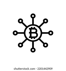 Btc network icon vector illustration