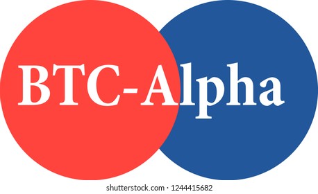 BTC-Alpha cryptocurrency icon vector illustration svg