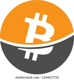 BTCX cryptocurrency icon vector illustration