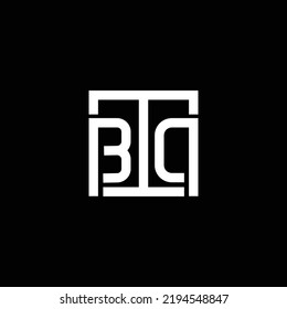 BTD monogram vector logo. Logo made from lines. Suitable for company, fashion, industry, brand, and product.