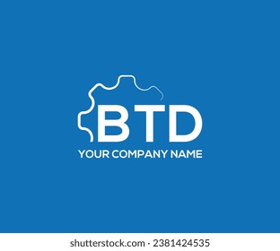 BTD setting letter technology logo. initials Monogram Letter BTD Logo.setting And BTD creative concept letter logo design.
