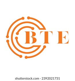 BTE-Buchstaben-Design. BTE-Buchstaben-Technologie Logo-Design auf weißem Hintergrund. BTE Monogram Logo-Design für Unternehmer und Unternehmen