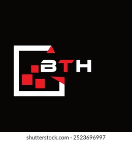 Logotipo criativo carta minimalista. BTH vetor exclusivo iniciais alfabeto letra logotipo design
