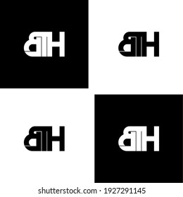bth letter original monogram logo design