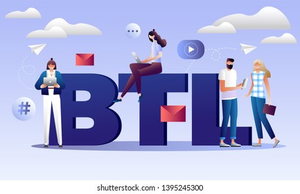 BTL or below the line communication with customer. Marketing strategy of product promotion. Direct offer to person. Isolated 3d vector illustration with characters