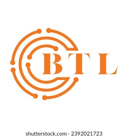 Diseño de letras BTL. Diseño del logotipo de la tecnología de letras BTL sobre fondo blanco. Diseño del logotipo BTL Monograma para emprendedores y empresas