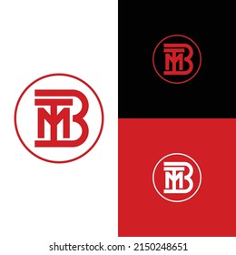 Logo de las iniciales de BTM. logotipo de monograma moderno y limpio