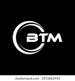 BTM Logo Design, Inspiration for a Unique Identity. Modern Elegance and Creative Design. Watermark Your Success with the Striking this Logo.