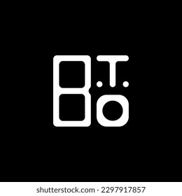 Diseño creativo del logotipo de la letra BTO con gráfico vectorial, logotipo BTO simple y moderno.