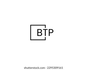 BTP Letter Initial Logo Design Vector Illustration
