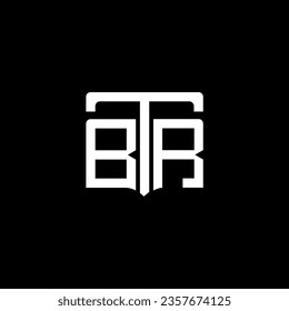 Diseño de logotipo de monograma abstracto BTR. Monograma BTR, minimalista, triángulo, hexágono, diseño único de logotipo abstracto plano moderno
