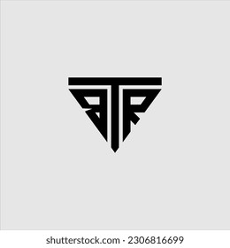 plantilla de vector de diseño de logotipo inicial de BTR