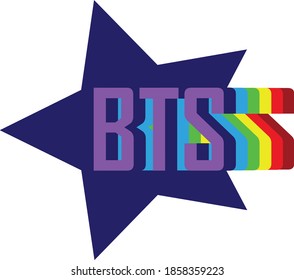 BTS icon vector. BTS lebel on white background. BTS Sign. BTS lebel web site pictogram, mobile app. Logo illustration