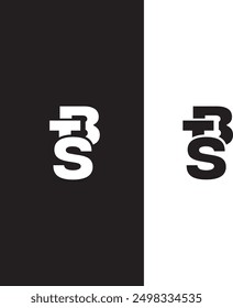 Diseño del logotipo de la letra del monograma BTS