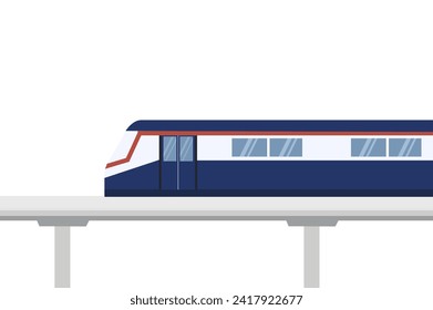 BTS Sky train vector Illustration. Transportation concept