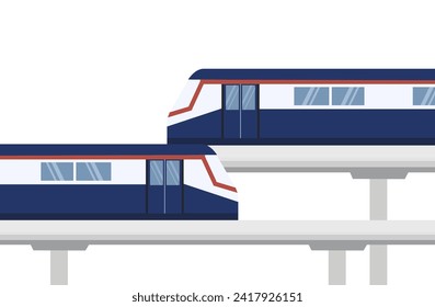 BTS Sky train vector Illustration. Transportation concept