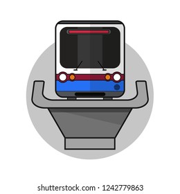 BTS Skytrain . Bangkok skytrain vector icon