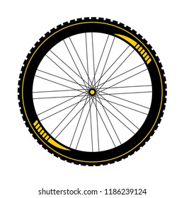 BTT bike wheel illustration