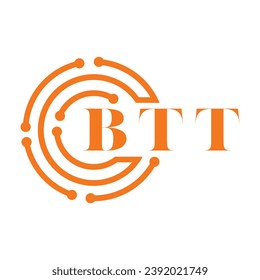 BTT letter design. BTT letter technology logo design on white background. BTT Monogram logo design for entrepreneur and business