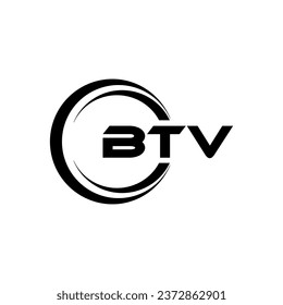 BTV Logo Design, Inspiration for a Unique Identity. Modern Elegance and Creative Design. Watermark Your Success with the Striking this Logo.