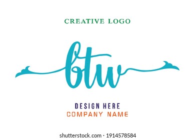 BTW lettering logo is simple, easy to understand and authoritative