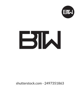 BTW Logo Letter Monogram Design