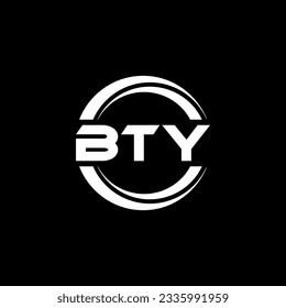 BTY letter logo design in illustration. Vector logo, calligraphy designs for logo, Poster, Invitation, etc.