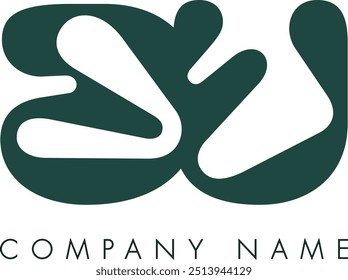 BU creative modern abstract letter logo vector design. Usable for your company or business and brand identity.