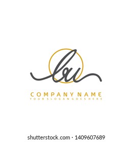 BU Initial handwriting logo concept