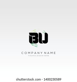 BU initial letter abstract logo design vector.