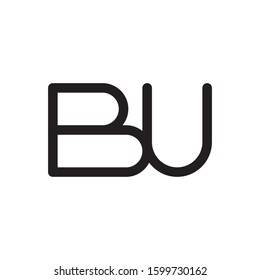 BU initial letter logo template vector icon design