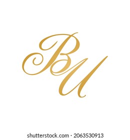 BU initial logo design vektor stock