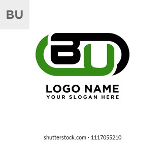 BU initial logo template vexctor