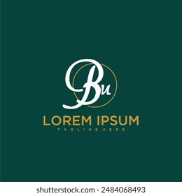 BU initial monogram for beauty and business logo
