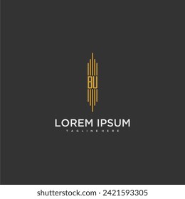 BU erstes Monogramm-Firmenlogo