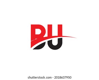 Plantilla de diseño de logotipo inicial de la letra BU