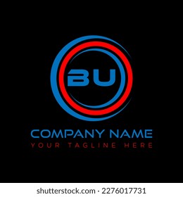 BU letter logo creative design. BU unique design.
