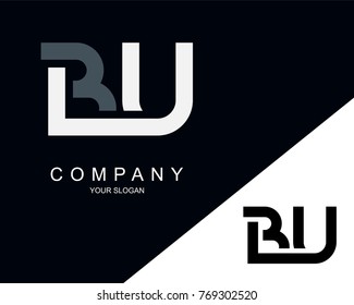 BU Logo Letter Design Template Element
