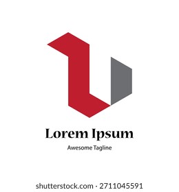 Letra BU ou LU ícone de design de logotipo criativo