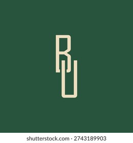 BU Monogram Logo Design With Modern Typography For Brand Identity And Corporate Use