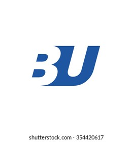 Ul Negative Space Letter Logo Blue Stock Vector (royalty Free) 352921970