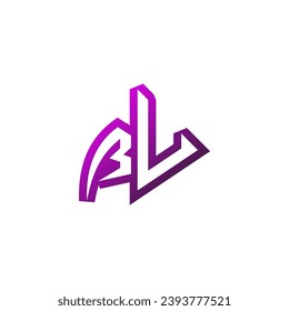 BU Premium emblem logo initial esport and gaming design concept