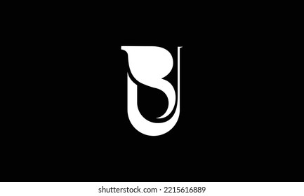 BU UB Abstract initial monogram letter alphabet logo design