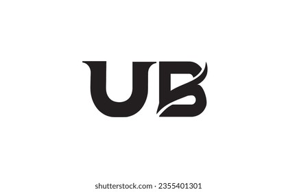 BU, UB, Abstract Letters Logo Monogram